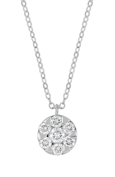 Bony Levy Mika Pavé Diamond Mini Circle Pendant Necklace In Metallic