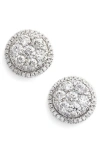 Bony Levy 'mika' Round Halo Diamond Stud Earrings In White Gold