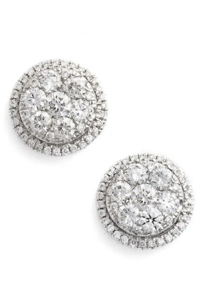 Bony Levy 'mika' Round Halo Diamond Stud Earrings In White Gold