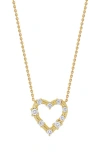 Bony Levy Mini Solstice Diamond Heart Pendant Necklace In Brown