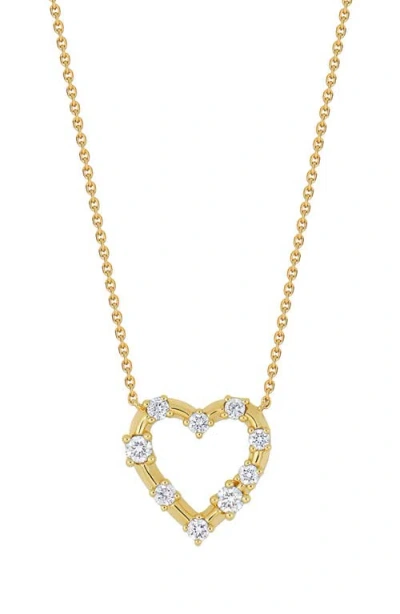 Bony Levy Mini Solstice Diamond Heart Pendant Necklace In Brown