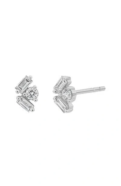 Bony Levy Mixed Diamond Stud Earrings In Metallic