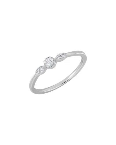 Bony Levy Monaco 18k 0.12 Ct. Tw. Diamond Stackable Ring In Metallic