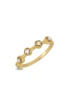 Bony Levy Monaco 18k Yellow Gold Diamond Stackable Ring In Pink