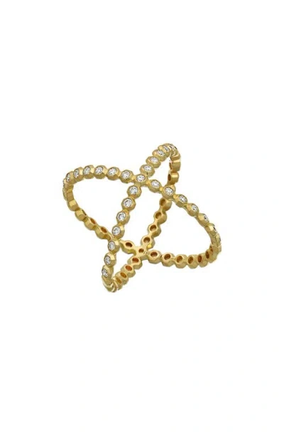 Bony Levy Monaco Diamond Crossover Ring In 18k Yellow Gold