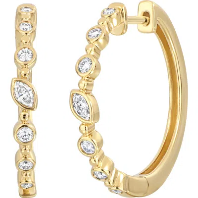 Bony Levy Monaco Diamond Hoop Earrings In Gray