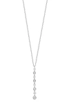 Bony Levy Monaco Diamond Linear Pendant Necklace In Metallic