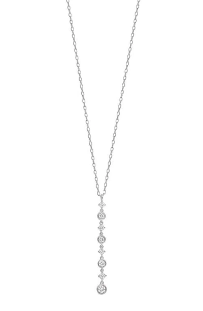 Bony Levy Monaco Diamond Linear Pendant Necklace In 18k White Gold/diamond