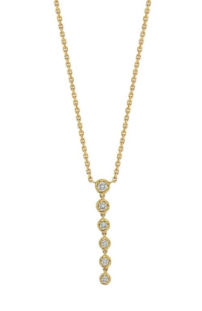 Bony Levy Monaco Diamond Linear Pendant Necklace In 18k Yellow Gold