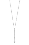 Bony Levy Monaco Diamond Linear Pendant Necklace In Metallic