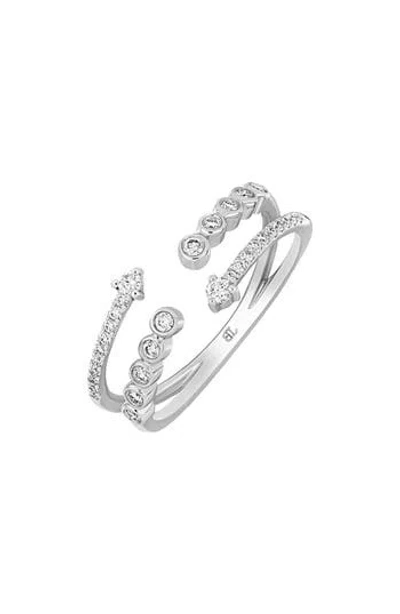 Bony Levy Monaco Diamond Split Shank Ring In Silver