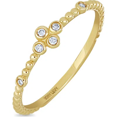 Bony Levy Monaco Diamond Stacking Ring In 18k Yellow Gold/ Diamond