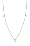 Bony Levy Monaco Diamond Station Necklace In 18k White Gold