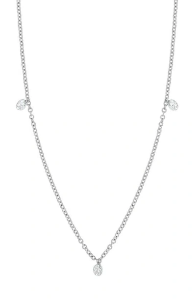 Bony Levy Monaco Diamond Station Necklace In 18k White Gold