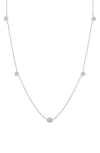 Bony Levy Monaco Diamond Station Necklace In 18k White Gold