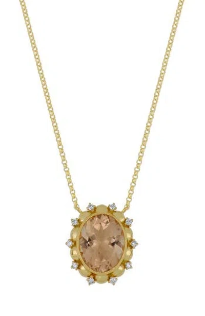 Bony Levy Morganite & Diamond Pendant Necklace In 18k Yellow Gold