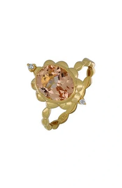 Bony Levy Morganite & Diamond Ring In 18k Yellow Gold