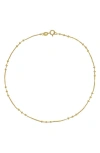 Bony Levy Mykonos 14k Gold Station Anklet In 14k Yellow Gold