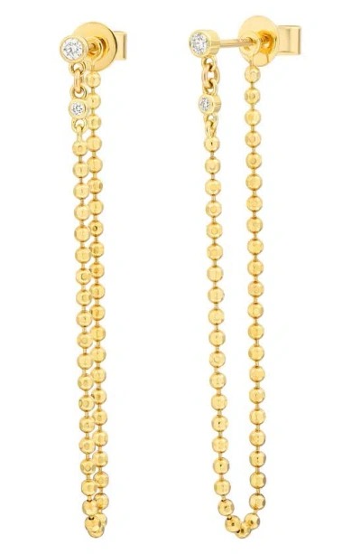 Bony Levy Mykonos Diamond Ball Chain Drop Earrings In Gold