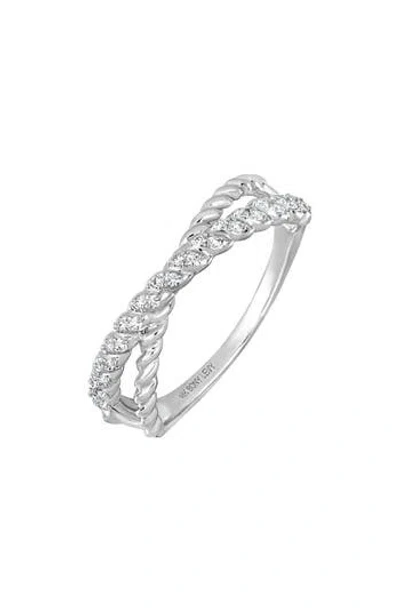 Bony Levy Mykonos Diamond Crossover Ring In Metallic