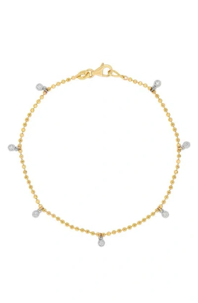 Bony Levy Mykonos Diamond Station Ball Chain Bracelet In Gold