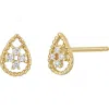 Bony Levy Mykonos Diamond Teardrop Stud Earrings In 18k Yellow Gold