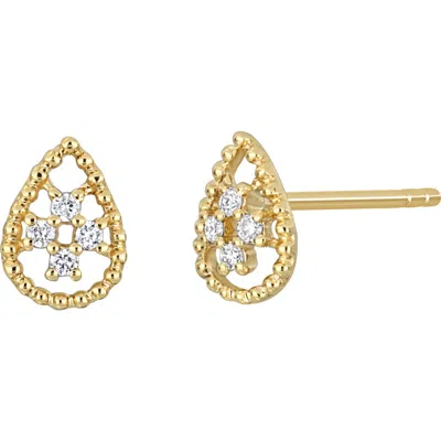 Bony Levy Mykonos Diamond Teardrop Stud Earrings In Gold