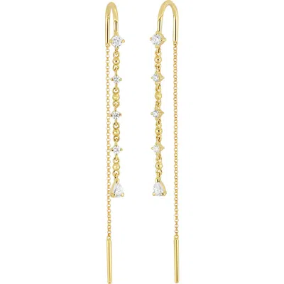 Bony Levy Mykonos Diamond Threader Earrings In Gold