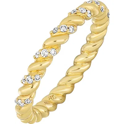 Bony Levy Mykonos Diamond Twisted Ring In 18k Yellow Gold