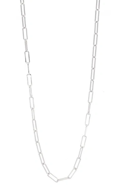 Bony Levy Ofira 14k Gold Paper Clip Chain Necklace In Silver