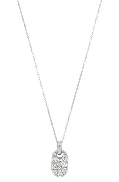 Bony Levy Oval Diamond Pendant Necklace In Metallic