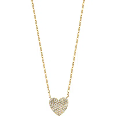 Bony Levy Pavé Diamond Heart Pendant Necklace In 18k Yellow Gold