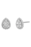 Bony Levy Pear Shaped Diamond Stud Earrings In Metallic