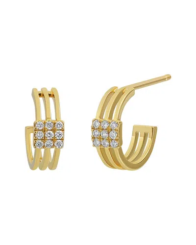 Bony Levy Prism 18k 0.11 Ct. Tw. Diamond Half Hoop Earrings In Gold