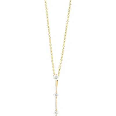 Bony Levy Rita 18k Gold 3-stone Stick Pendant Necklace