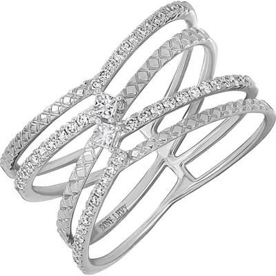 Bony Levy Rita 18k Gold Diamond Crisscross Ring In Metallic