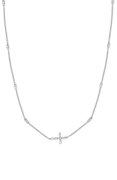 Bony Levy Rita Diamond Cross Pendant Necklace In Metallic