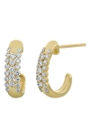 Bony Levy Rita Diamond Half Hoop Earrings In 18k Yellow Gold