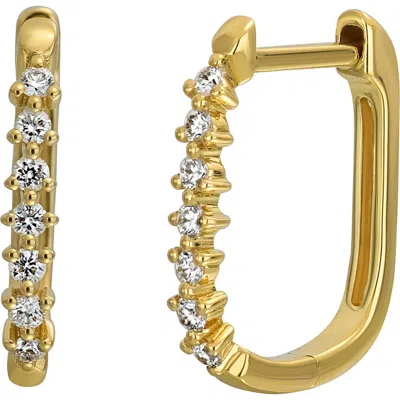Bony Levy Rita Diamond Hoop Earrings In 18k Yellow Gold/diamond