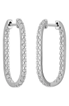 Bony Levy Rita Diamond Inside Out Hoop Earrings In Metallic
