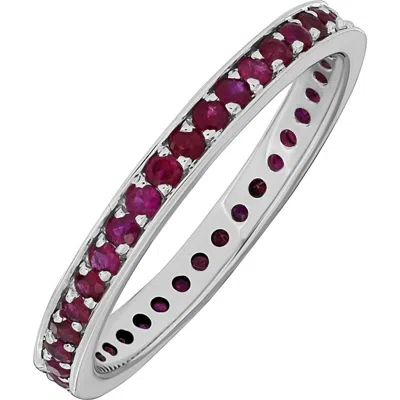 Bony Levy Ruby Eternity Band Ring In Gray