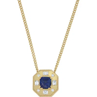 Bony Levy Sapphire & Diamond Pendant Necklace In Gold
