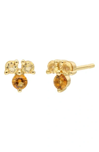Bony Levy Blc Semiprecous Stone 14k Gold Stud Earrings In 14k Yellow Gold Citrine