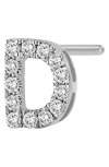 Bony Levy Single Initial Earring In Silver