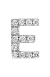 Bony Levy Single Initial Earring In White Gold/e