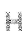 Bony Levy Single Initial Earring In White Gold/h