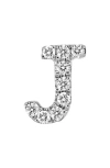 Bony Levy Single Initial Earring In White Gold/j