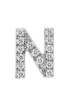 Bony Levy Single Initial Earring In White Gold/n