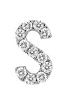 Bony Levy Single Initial Earring In White Gold/s