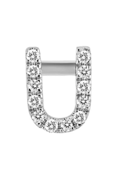 Bony Levy Single Initial Earring In White Gold/u